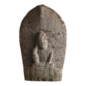Japanese Antique Kannon Stone Statue/Edo Period/18th to 19th Century