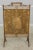 1940s Victorian Bamboo Fireplace Screen W. European Fabric For Sale - Image 5 of 10