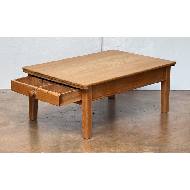 French French Rectangular Low or Coffee Table of Pine For Sale - Image 3 of 12