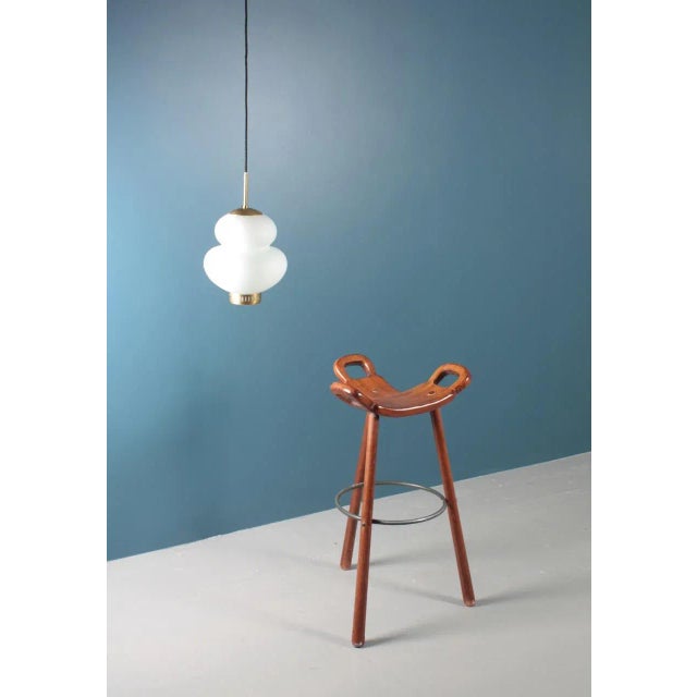Mid-Century Modern Mid-Century Danish Peanut Pendant Lamp by Bent Karlby for Lyfa, 1960s For Sale - Image 3 of 7