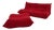 Set of Red 3-Seater Togo Sofa & Ottoman by Michel Ducaroy for Ligne Roset, 1970s For Sale