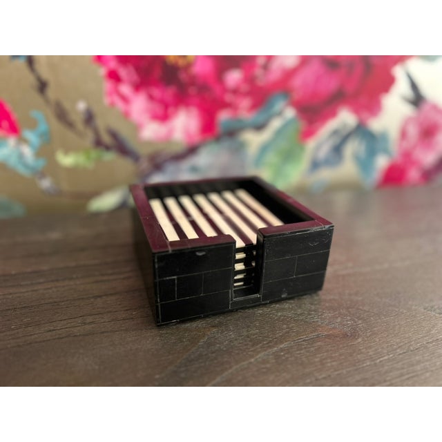 Coasters & Marble Cutting Board - Set of 4 For Sale - Image 10 of 11