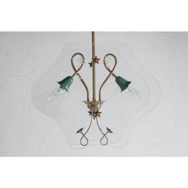 Fontana Arte Italian Chandelier by Pietro Chiesa for Fontana Arte, 1940s For Sale - Image 4 of 18