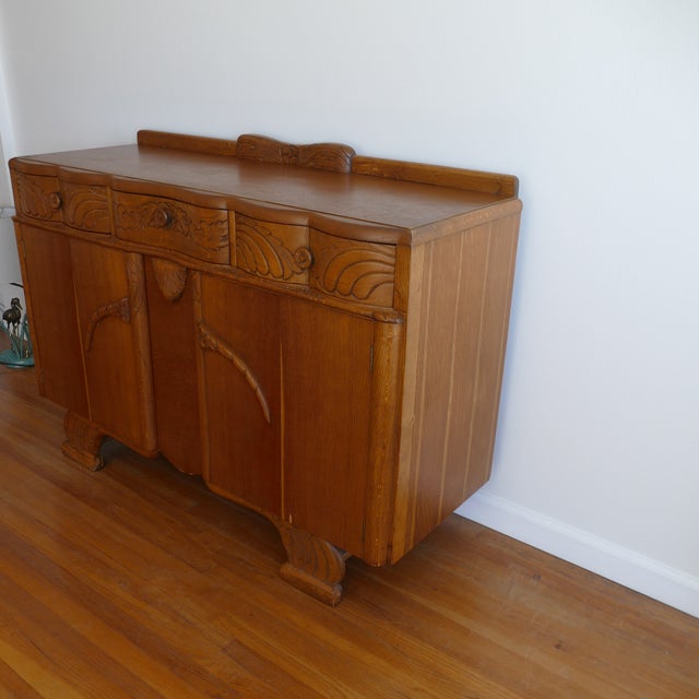 Art Deco Art Deco Oak Buffet For Sale - Image 3 of 8