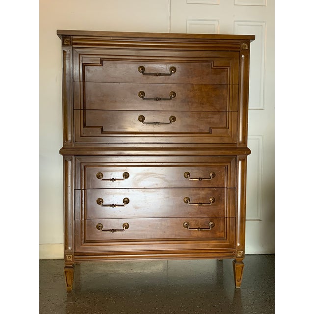 Thomasville Mid Century Furniture Solid Wood Highboy Dresser Chairish