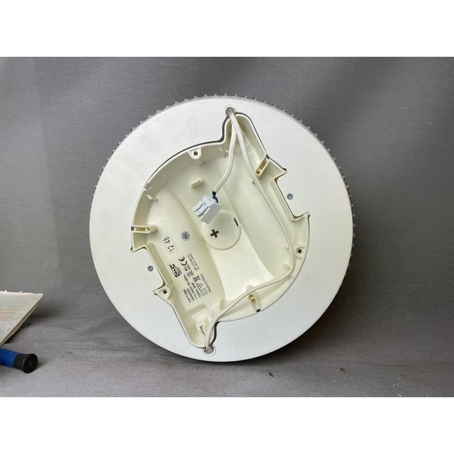 White Large Flush Mount Wall in White Glass by Irma Bermudez for Ikea, 1990s For Sale - Image 8 of 11