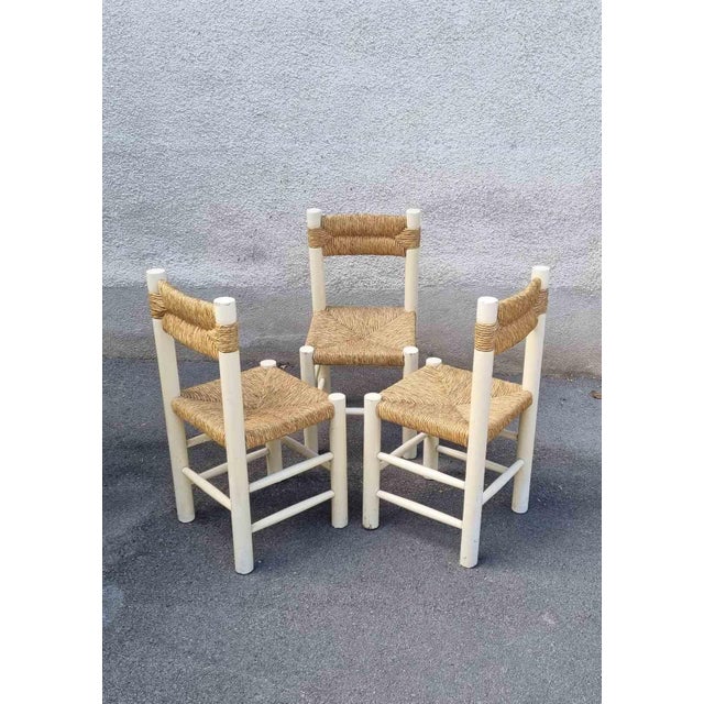 Dordogne Chairs attributed to Charlotte Perriand for Sentou, France, 1960s, Set of 3 For Sale - Image 12 of 17