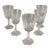 1960s Bohemia Crystal Crystalex - Cut Crystal Clarets - Set of 5 For Sale