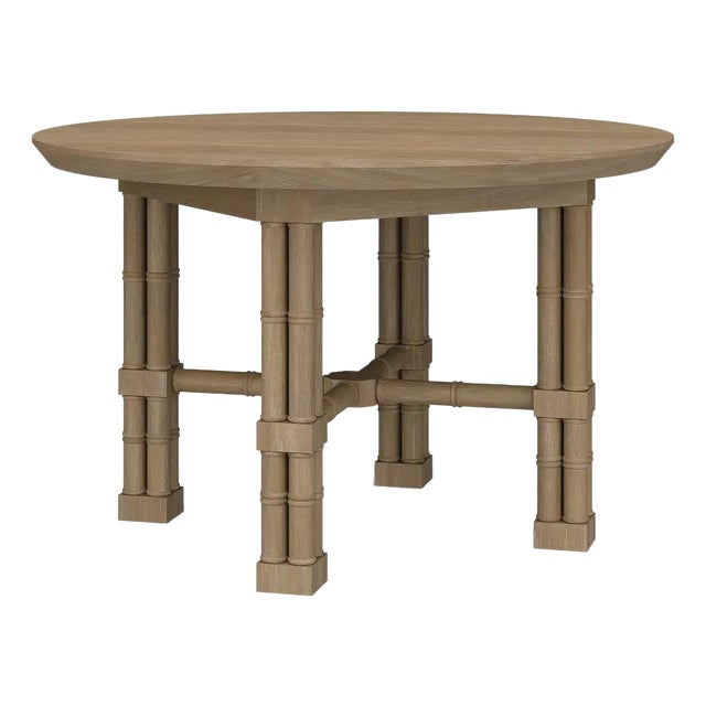 Small Palm Beach Regency Round Dining Table For Sale