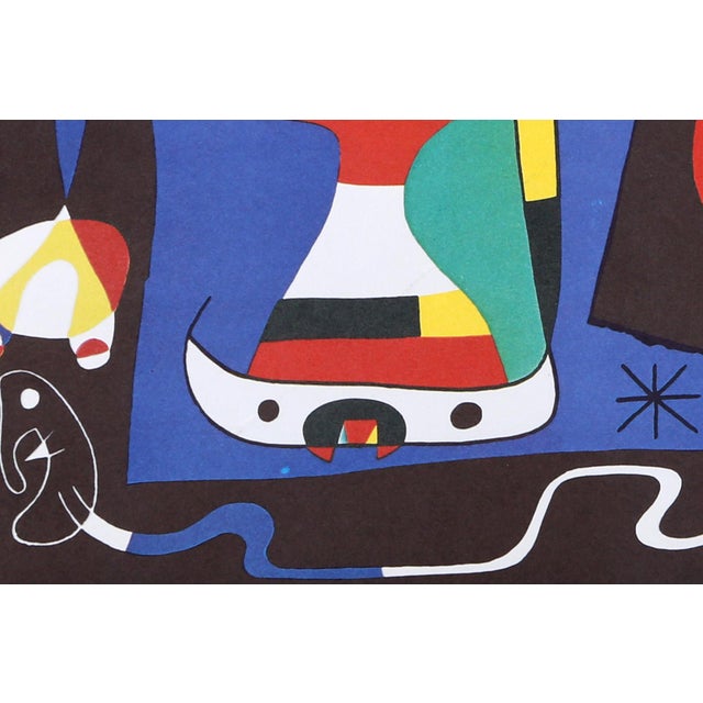 Abstract After Joan Miro, Femme Au Miroir, Lithograph For Sale - Image 3 of 3