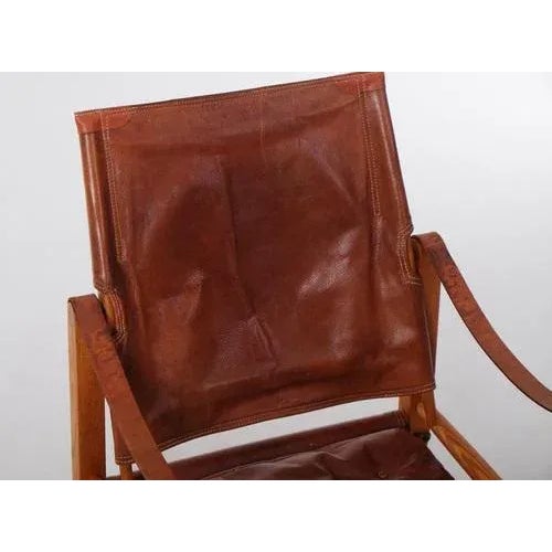 Leather Safari Chair attributed to Kaare Klint, 1960s For Sale - Image 9 of 10