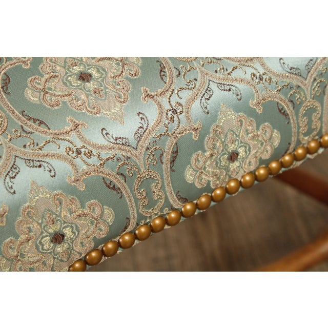 1970s Baker Queen Anne Style Shepherd's Crook Armchairs - A Pair For Sale - Image 10 of 13