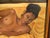 Female Nude Modern Figurative Oil Painting Canvas Signed Castillo Intimate, peaceful mood. . The reclining pose of the...