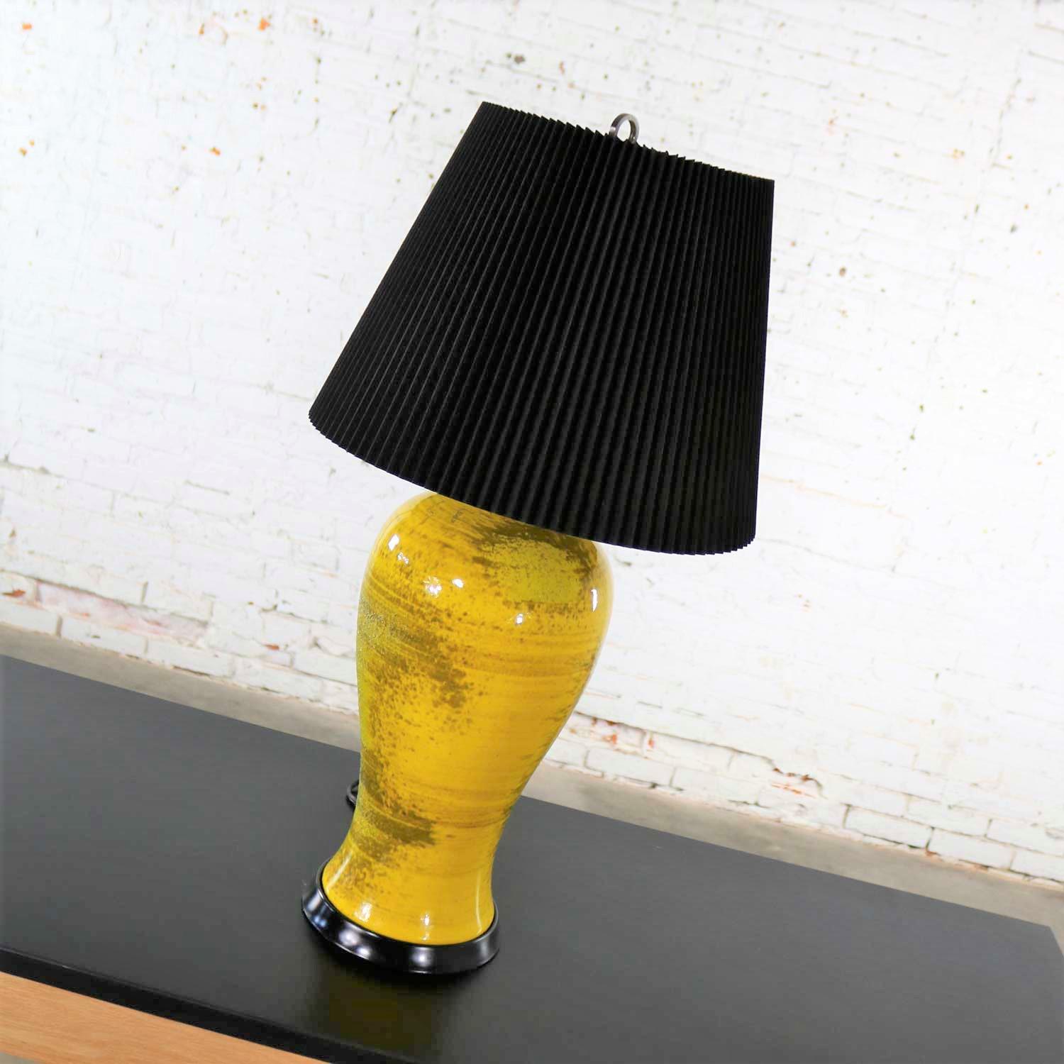 large yellow table lamp
