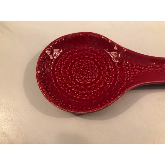 1990s Red Italian Spoon Rest For Sale - Image 4 of 7