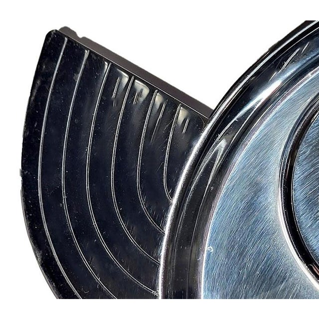 1930s Art Deco Chase Shiny Chrome Canape Cup Plates Designed by Lurelle Guild 1933 - Set of 6 For Sale - Image 5 of 6