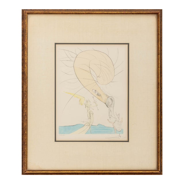 Salvador Dali "Freud a Tete D'Escargot" Etching For Sale