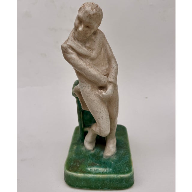 Ceramic Bretby Art Pottery Dickens Figures, Mr. Micawber and Uriah Heep Pair, England Early 20th Century For Sale - Image 7 of 17
