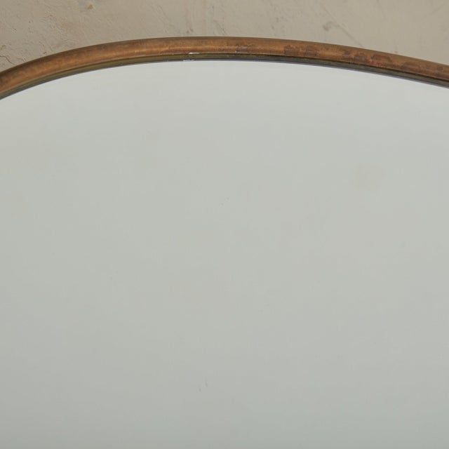 Modern Brass Mirror with Rounded Corners, France 20th Century For Sale - Image 12 of 12