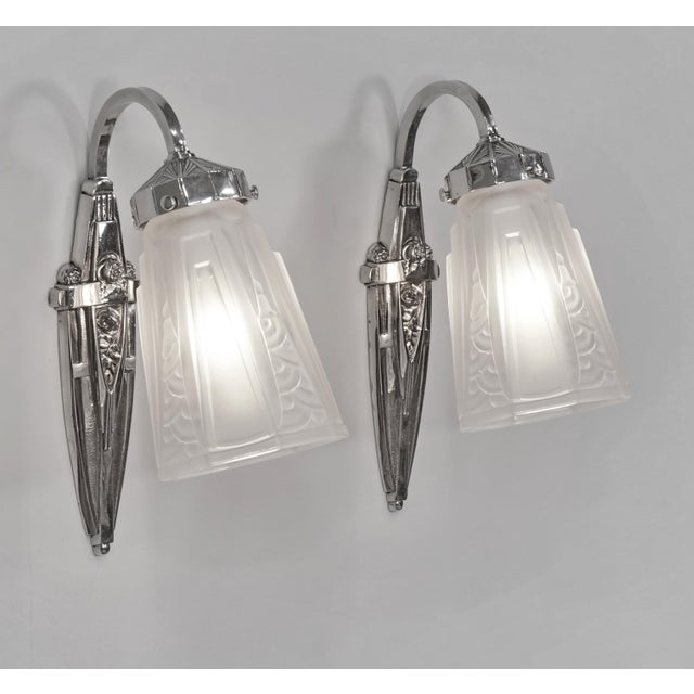 Art Deco French Art Deco Wall Sconces by Charles Schneider 1920s France - A Pair For Sale - Image 3 of 11