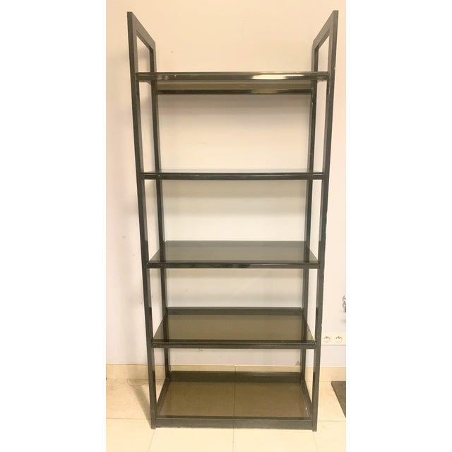 Chrome-Plated Metal and Opaque Glass Shelf, 20th Century For Sale - Image 10 of 10