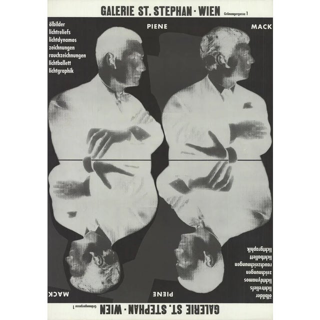 Contemporary 1961 Otto Piene 'Zero' Contemporary Black,Black & White Germany Offset Lithograph For Sale - Image 3 of 3