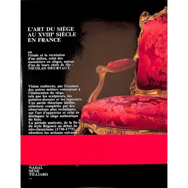 Traditional "L'Art Du Siege Au XVIII Siecle en France" 1987 Pallot, Bill g.b. For Sale - Image 3 of 11