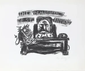 Lee Lorenz The Temptation of St. Anthony Lithograph