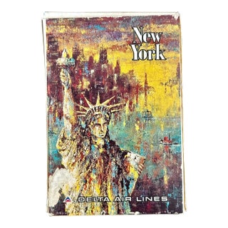 Vintage Delta Airlines Jack Laycox Statue of Liberty New York City Playing Cards For Sale