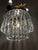 Glass 1950s Italian Chandelier in Gilded Bronze With Bohemian Crystals For Sale - Image 7 of 11