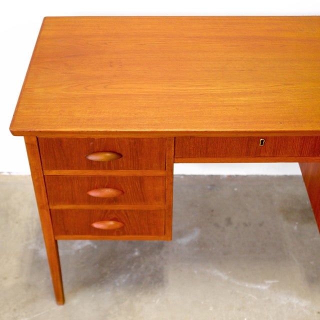Danish Teak Writing Desk For Sale In Boston - Image 6 of 11
