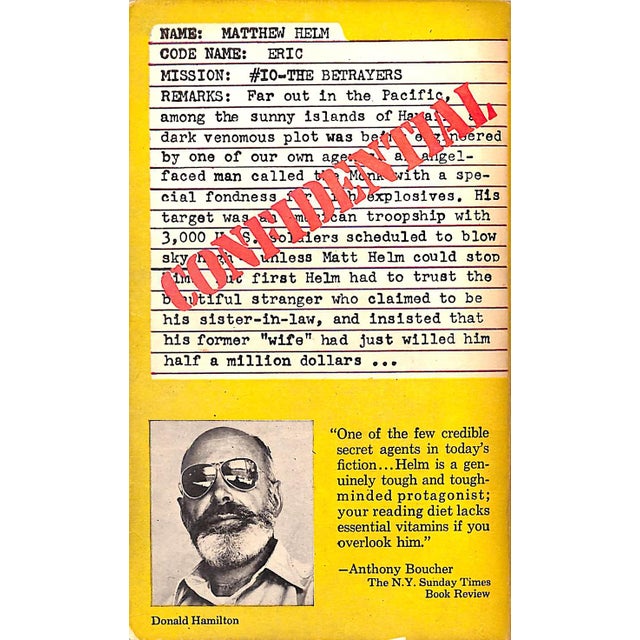 Traditional "The Betrayers #10" 1966 Hamilton, Donald For Sale - Image 3 of 3