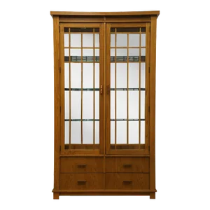 Rare Robert Sonneman for Stanley Furniture Urban Primitive Collection Mission Style 45" Curio Display Cabinet 178-11-11