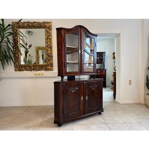 Original corner sideboard/display cabinet. Dimensions: Height 184 cm x Leg 83 cm. For sale is a Baroque corner sideboard...