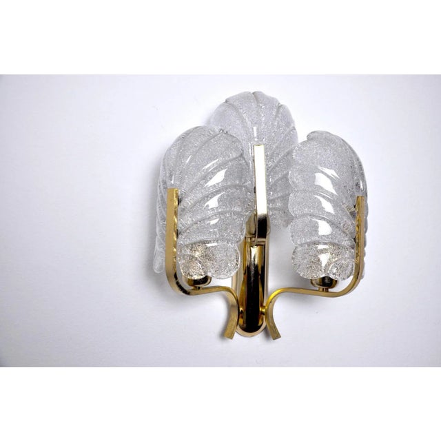 Gold 3-Arm Sconce in the style of Carl Fagerlund for Lyfa, 1960s For Sale - Image 8 of 8