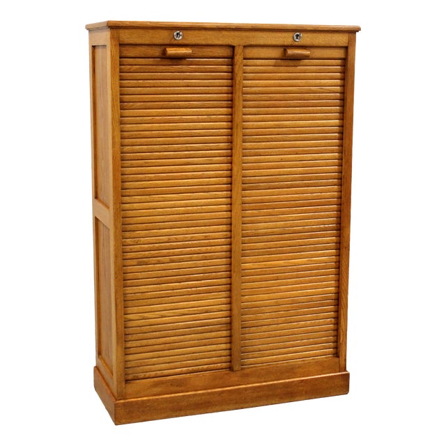 Vintage Filing Cabinet in Oak, 1920s For Sale