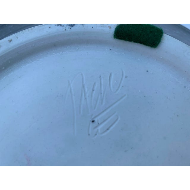 1980s 1980s Large Decorative Ceramic Bowl For Sale - Image 5 of 6