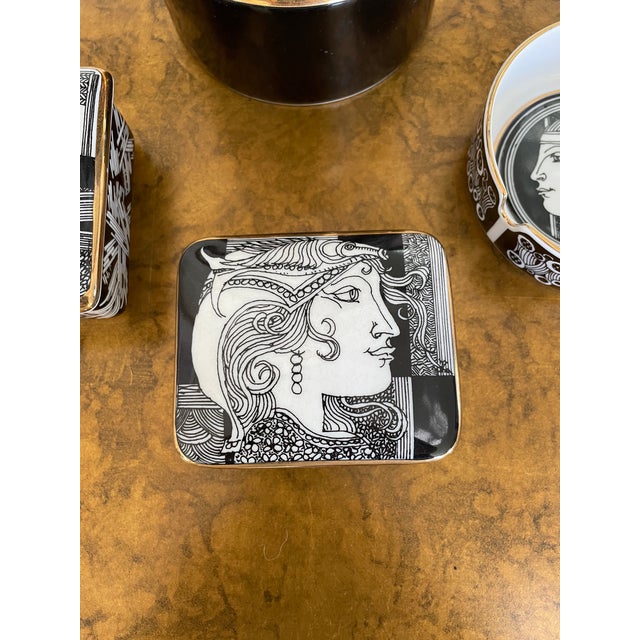 Endre Szasz for Hollóháza Art Deco Style Porcelain Grouping - 4 Pieces For Sale - Image 4 of 12