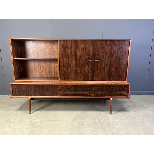 High quality mid century modern highboard designed by Oswald Vermaercke for V-form. Beautifully crafted piece of furniture...