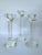 Contemporary Contemporary Faceted Crystal Glass Candlesticks, Set of 3 For Sale - Image 3 of 10