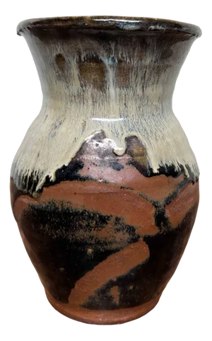 Japanese Ikebana Flower Vase by Mashiko Yaki, 1970s