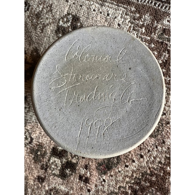 Handmade Colonial Stoneware Crock, Signed & Dated 1998 Authentic handmade stoneware crock by Colonial Stoneware Trading...