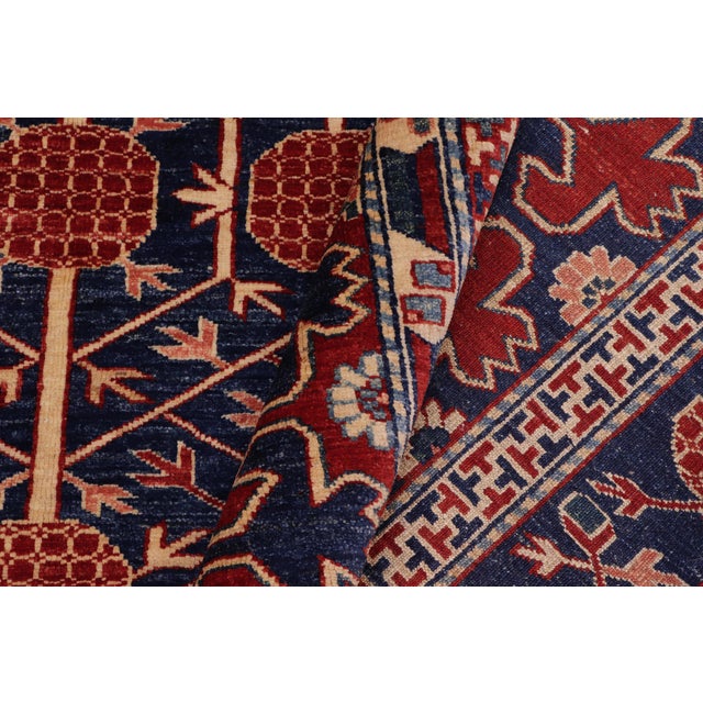 Blue Bohemian Super Kazak Blue/Red Wool Rug - 7'0'' X 7'8'' For Sale - Image 8 of 10