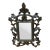 Vintage Solid Brass Rococo Style Easel Back Tabletop Picture Frame With Glass For Sale