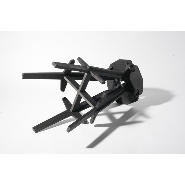 Stack Barstool in Charcoal Black by Konstantin Achkov for Lock For Sale - Image 9 of 15