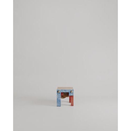 Contemporary Architectural Layered Marble Stone Strata Stool by Esther Knopfler For Sale - Image 3 of 12