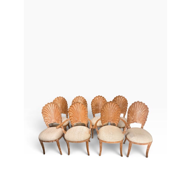 Bring an air of coastal high-glamour and sculptural theater to your dining room with this exceptional set of 8 Venetian...