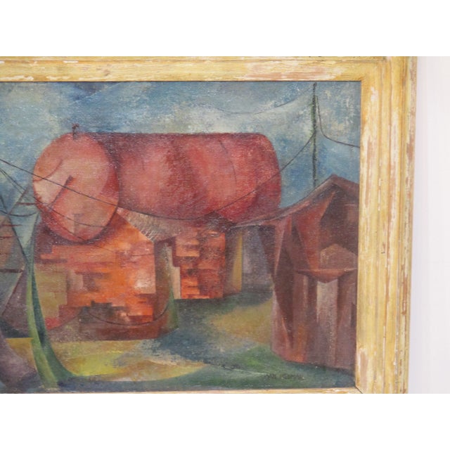 Wpa Industrial Styled Painting by Joan Hedman For Sale - Image 4 of 9