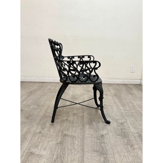 Vintage Black Outdoor Dining Table Set For Sale - Image 9 of 12