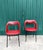 Textile Vintage Red Vinyl Armchairs, 1970, Set of 2 For Sale - Image 7 of 18